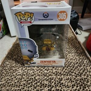 Funko Pop! Games Overwatch Zenyatta Figure - Gray and Yellow